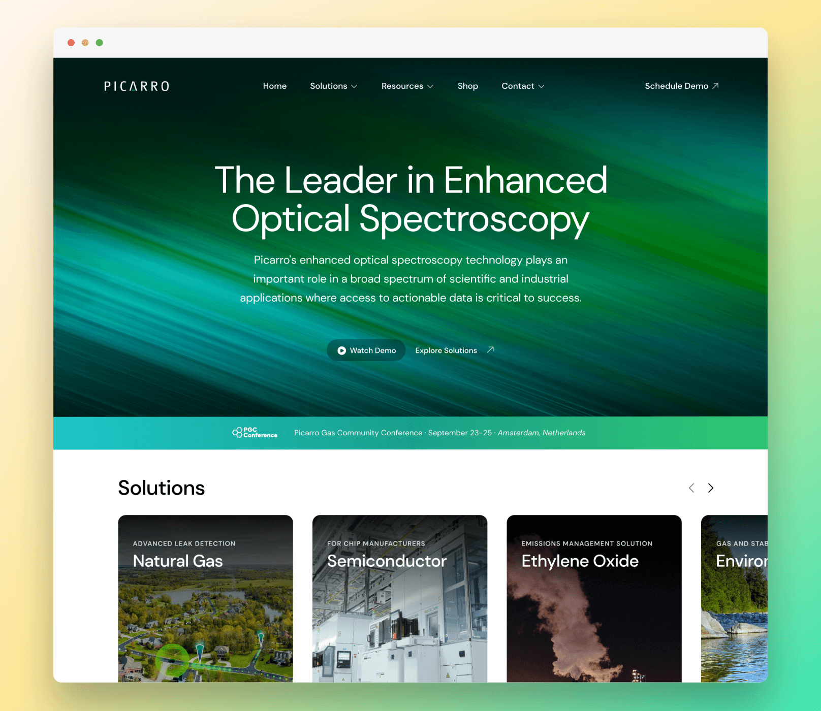 Picarro Website Redesign